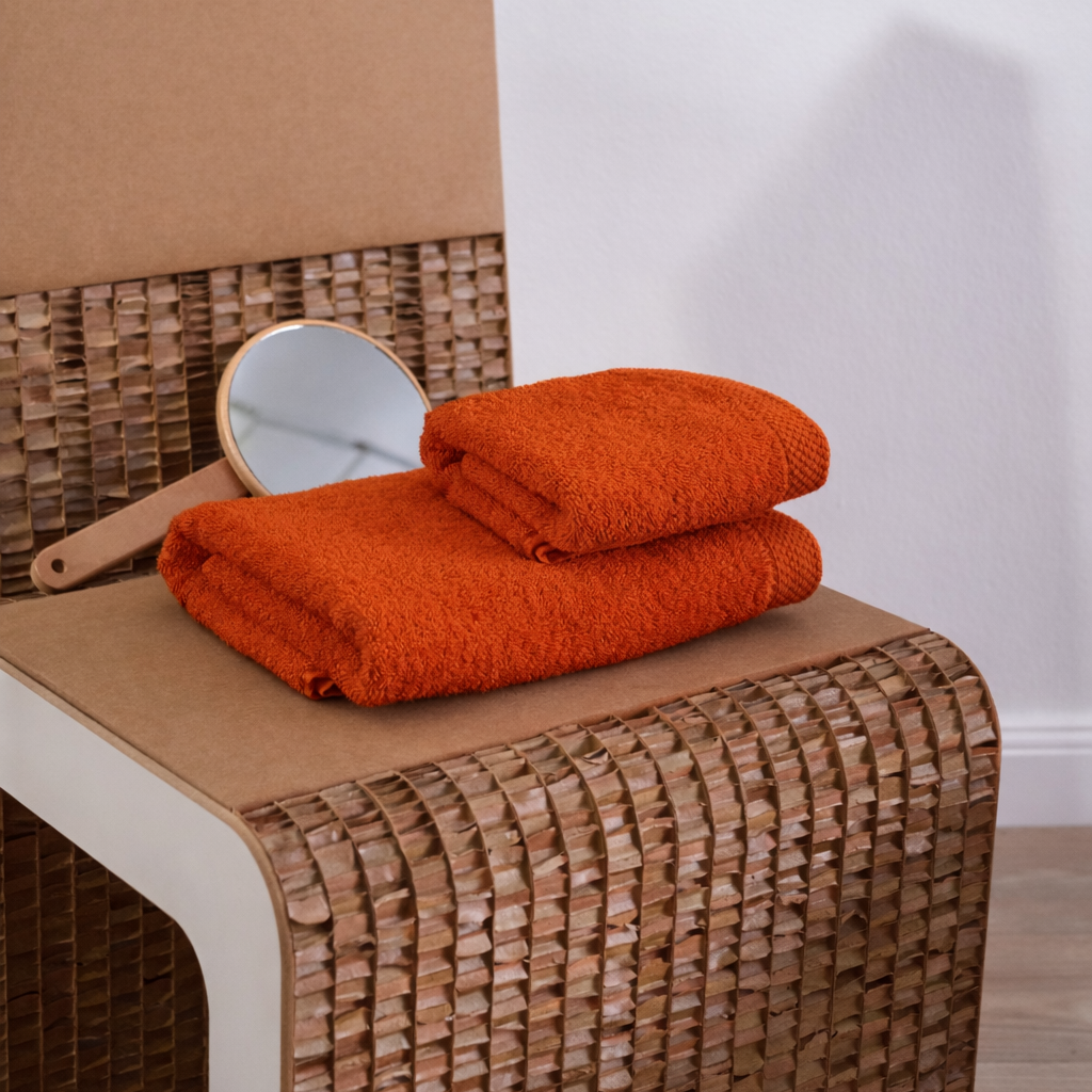 Asciugamano bagno cotone (viso+ospite) (550 gr/m²)