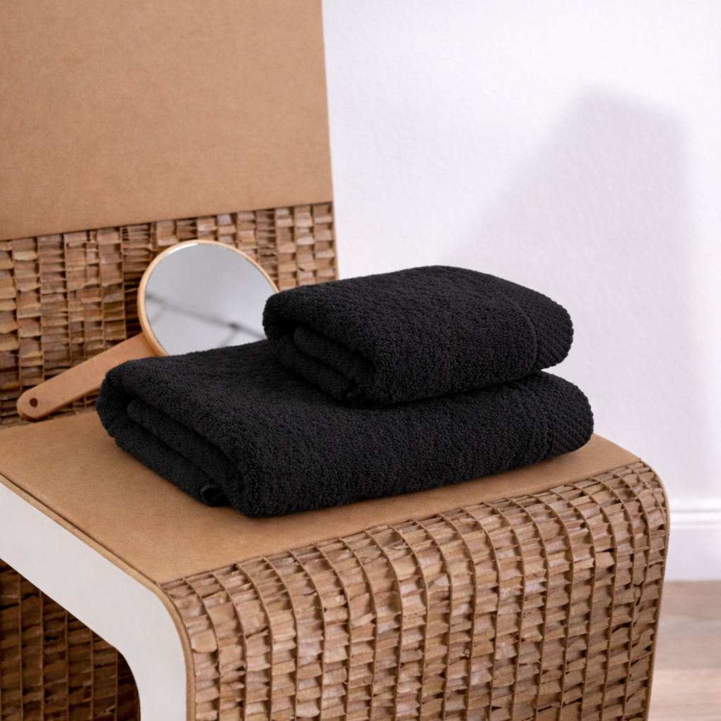 Asciugamano bagno cotone (viso+ospite) (550 gr/m²)