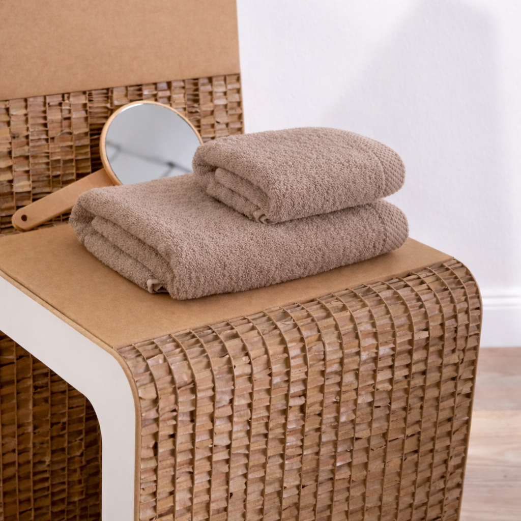 Asciugamano bagno cotone (viso+ospite) (550 gr/m²)