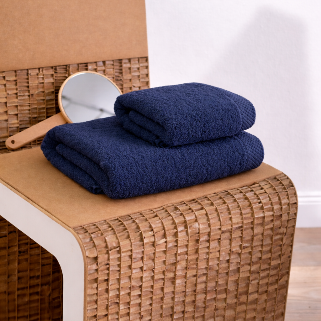 Asciugamano bagno cotone (viso+ospite) (550 gr/m²)