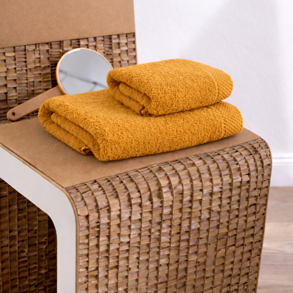 Asciugamano bagno cotone (viso+ospite) (550 gr/m²)