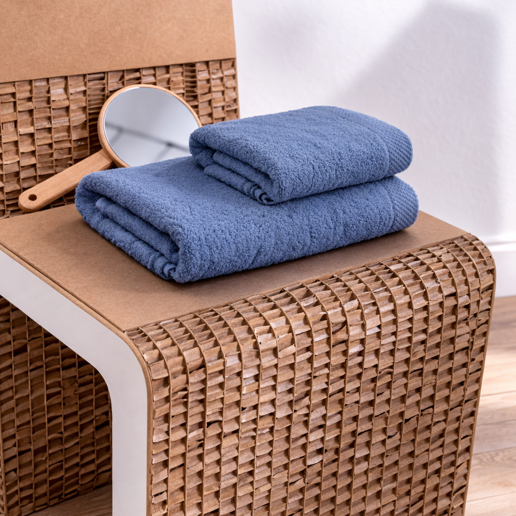 Asciugamano bagno cotone (viso+ospite) (550 gr/m²)
