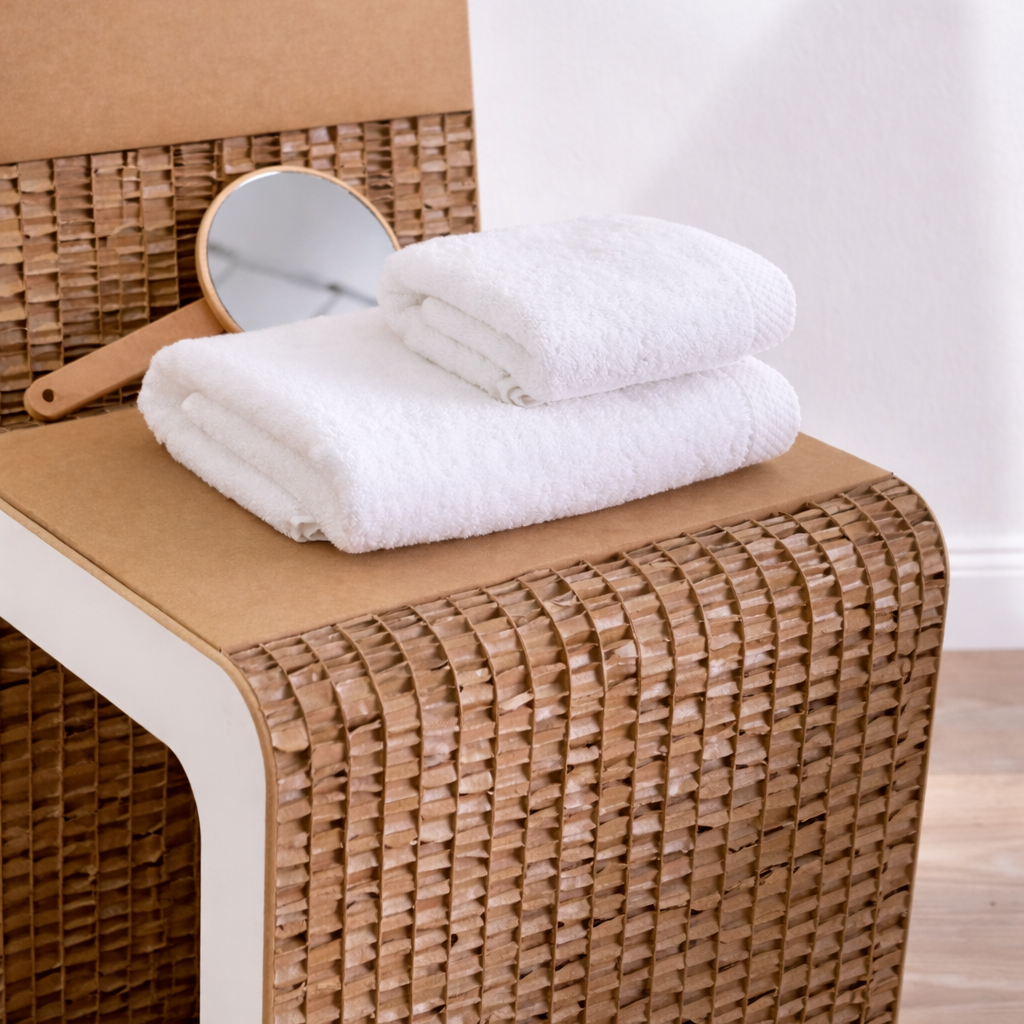 Asciugamano bagno cotone (viso+ospite) (550 gr/m²)