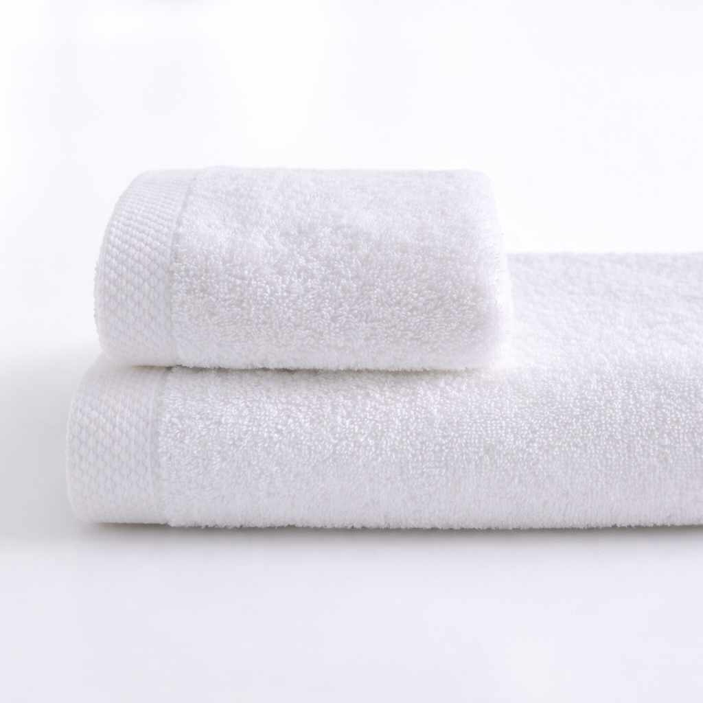 Asciugamano bagno cotone (viso+ospite) (550 gr/m²)