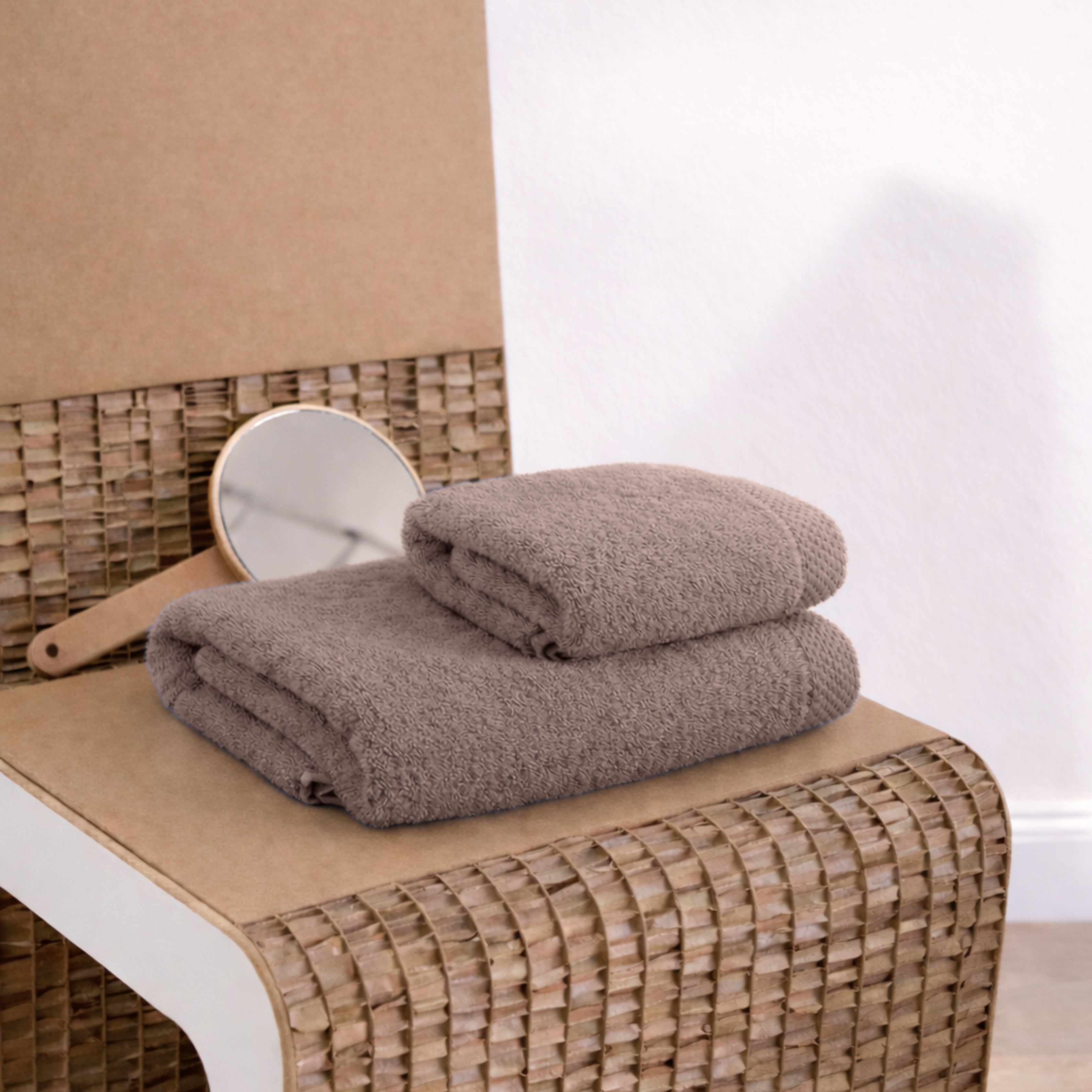 Asciugamano bagno cotone (viso+ospite) (550 gr/m²)