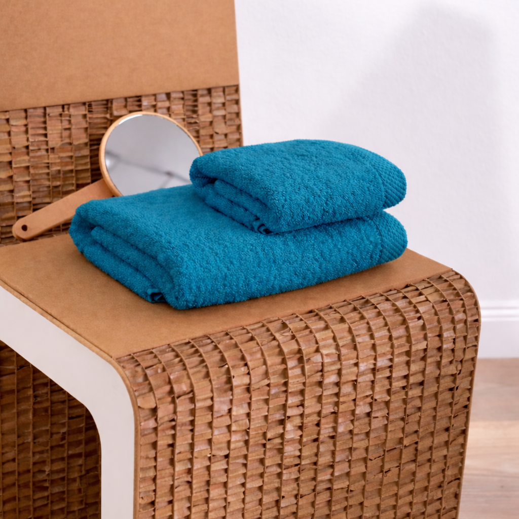 Asciugamano bagno cotone (viso+ospite) (550 gr/m²)