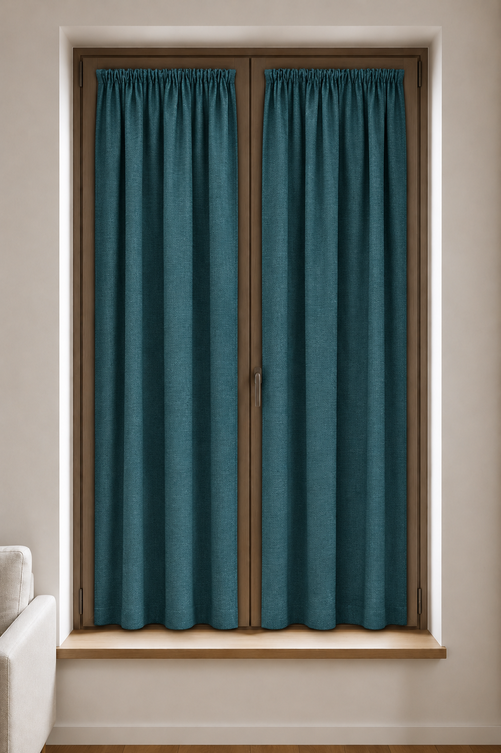 Gathered glass curtain Cloe