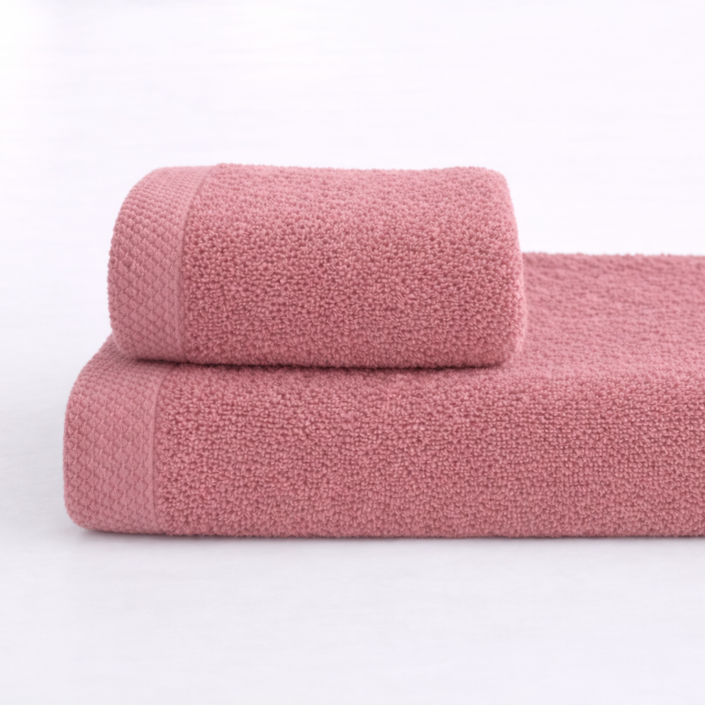 Asciugamano bagno cotone (viso+ospite) (550 gr/m²)