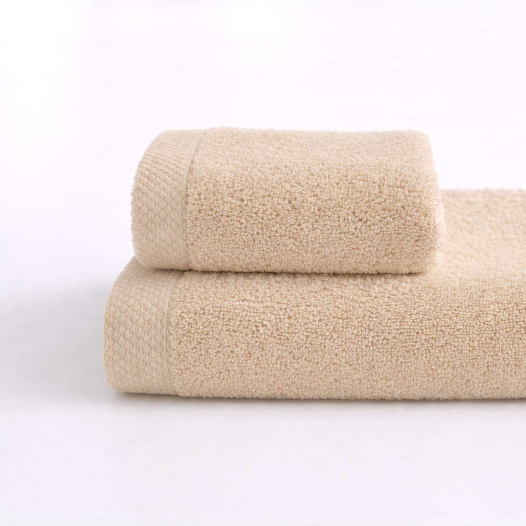 Asciugamano bagno cotone (viso+ospite) (550 gr/m²)
